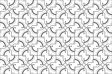 Black and White Minimalist Abstract Pattern