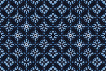 Blue Mix Classic Modern Seamless Pattern