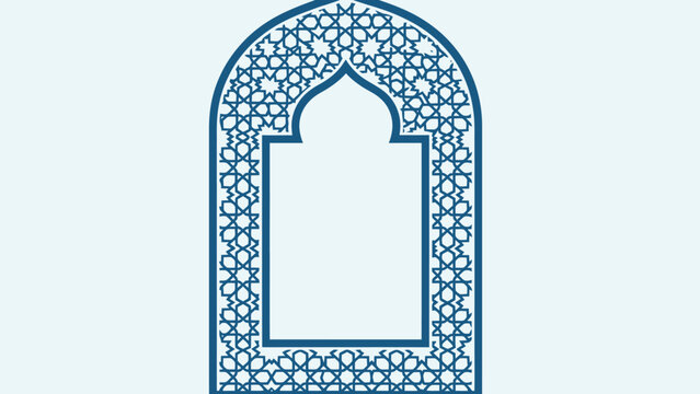 Islamic Arch Pattern Frame Gateway Motif