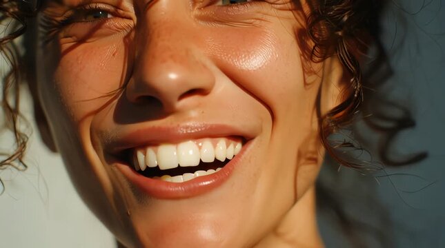 Radiant Joy - A Portrait of Uninhibited Laughter and Sunny Disposition.