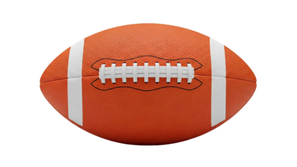 American Football on White Background