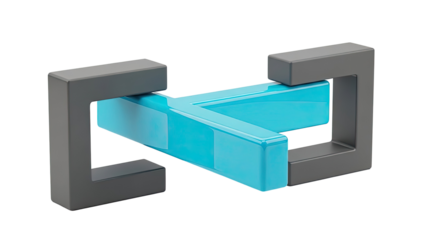 Abstract geometric interlocking shapes