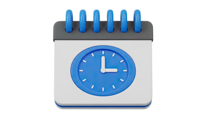 Calendar icon with a clock