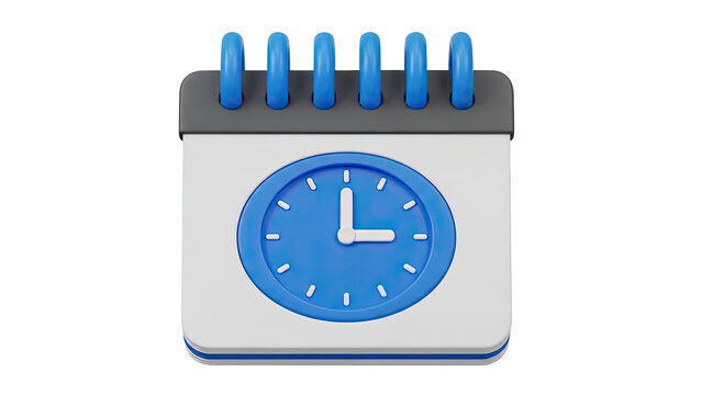 Calendar icon with a clock - Powered by Adobe