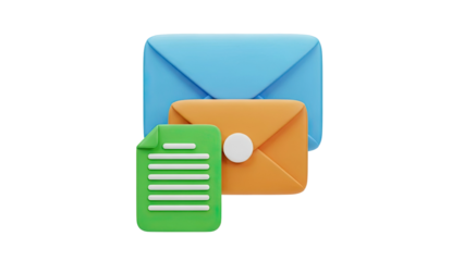3D Icons: Mail and Document