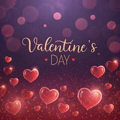 Happy Valentines Day background featuring a romantic red heart vector illustration and pink celebration shapes for a holiday greeting card banner design