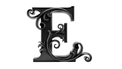 Ornate Black Letter E