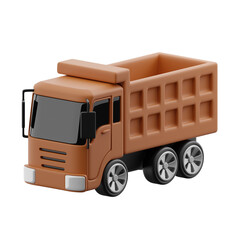 Dump truck 3d illustration