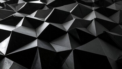 Obraz premium Black and grey abstract polygonal surface, angular and geometric