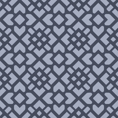 Japanese Geometric Flower Net Vector Seamless Pattern