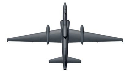 Top-Down View of U-2 Dragon Lady High-Altitude Reconnaissance Aircraft
