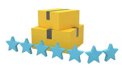 Delivery Boxes with Star Ratings