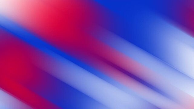 Abstract background red white and blue gradient dynamic patriotic wave motion. 4k video