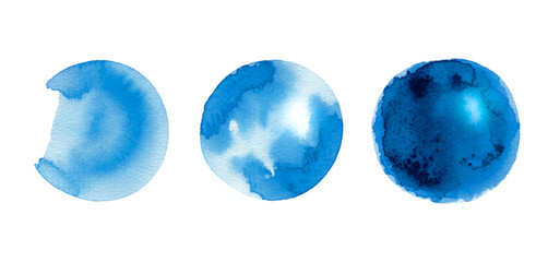 丸の水彩イラスト