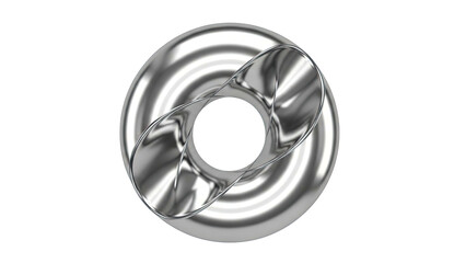 Metallic Abstract Torus with Internal Twisting Structure