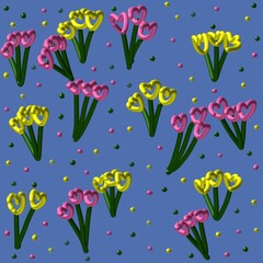 seamless pattern with flowers