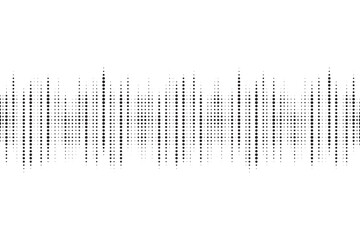 Abstract dot wave background. Vector illustration of sound rhythm backdrop.  
