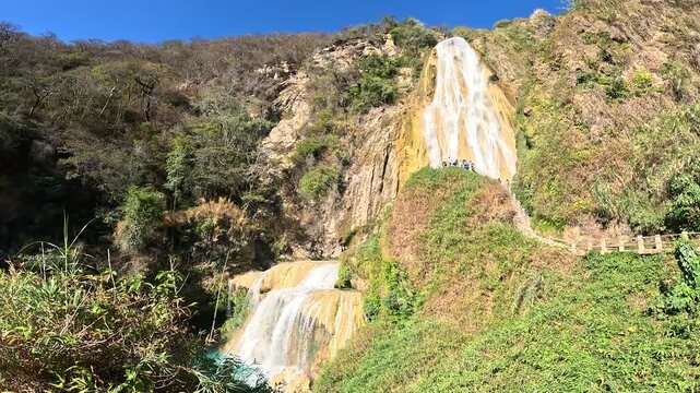 Cascadas de El Chiflon,Chiflon waterfalls,Centro Ecoturistico Cascadas el Chiflon, Chiapas state of Mexico near borders with Guatemala,panorama landscape view