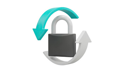 Lock with Circular Arrows Icon