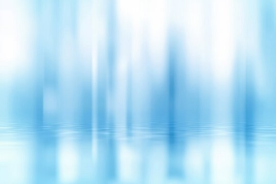 abstract blue and white gradient with vertical streaks reflected on calm water surface creating serene and soothing atmosphere