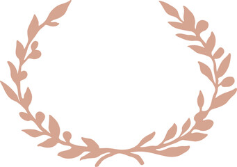 Classic Laurel Wedding Crest Monogram Logo