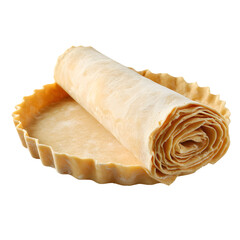 Wooden rolling pin on flour-dusted dough, baking preparation scene with black background, close-up of pastry making in rustic kitchen setting