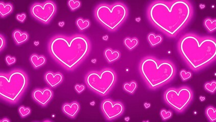 Vibrant hearts pattern