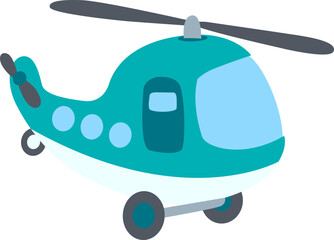 Cartoon Helicopter Element