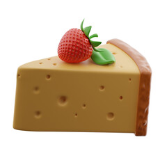 Cheesecake 3d illustration