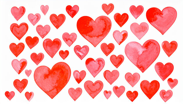 独立した手書き風ハート素材