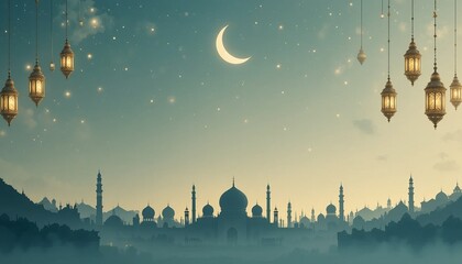 Ramadan kareem style editable template background minimalist and islamic style eid mubarak iftar party