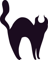 Obraz premium Mystical Magic Black Cat Element