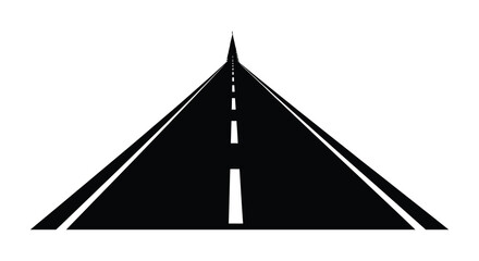 A long straight road vanishing into the distance a striking black silhouette © mrvect02