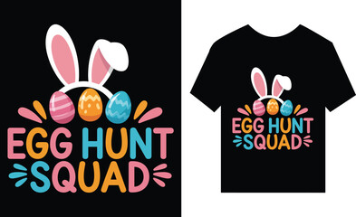 Fototapeta premium Easter Egg Hunt Squad Shirt Design