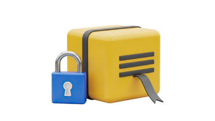 Secure Package with Padlock