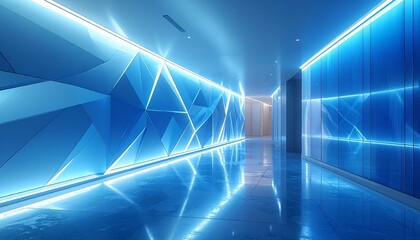 Abstract blue technology background featuring futuristic digital lines and bright motion patterns for a professional business presentation backdrop vector illustration