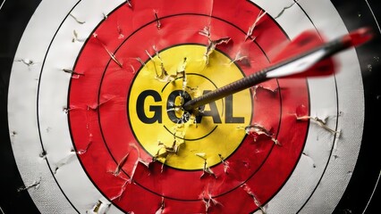 Archery competition achieves target success at local arena sport event indoor setting close-up view precision focus