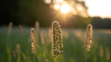 Field Plant During Sunrise