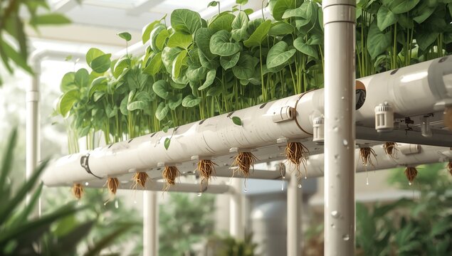 Hydroponic planting technique with a paralon pipe arrangement