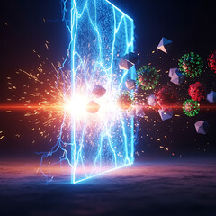 Cybersecurity Breach Digital Virus Attack Protection