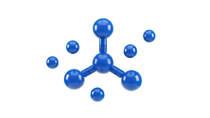 Abstract blue molecular structure