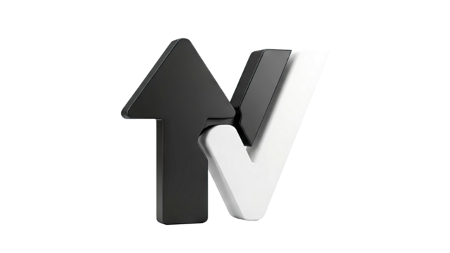 Black and White Arrows Intersecting - Powered by Adobe