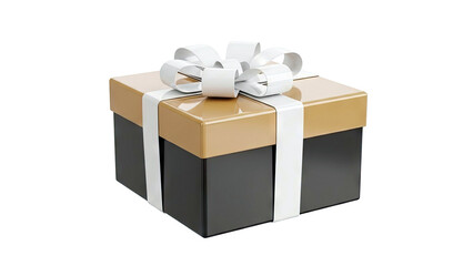 Obraz premium Gift Box with Gold Top and White Bow