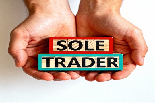 Business concept of sole trader. new trader 