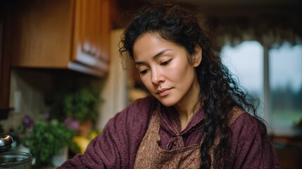 A Moment of Everyday Connection: A Woman Enjoys Her Meal at a Table Surrounded by Laughter and Friendship