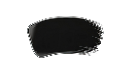 Black Paint Swirl with White Outline