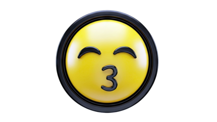 Kissing Face Emoji with Closed Eyes