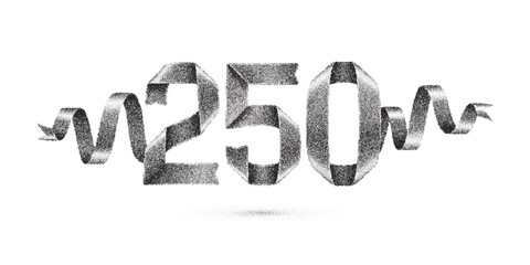 stipple text 250 years of independance