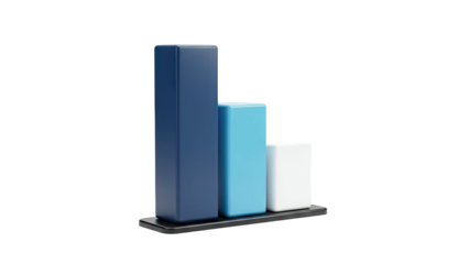 3D Bar Chart with Decreasing Bars