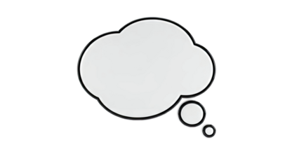 Blank Thought Bubble with Tail